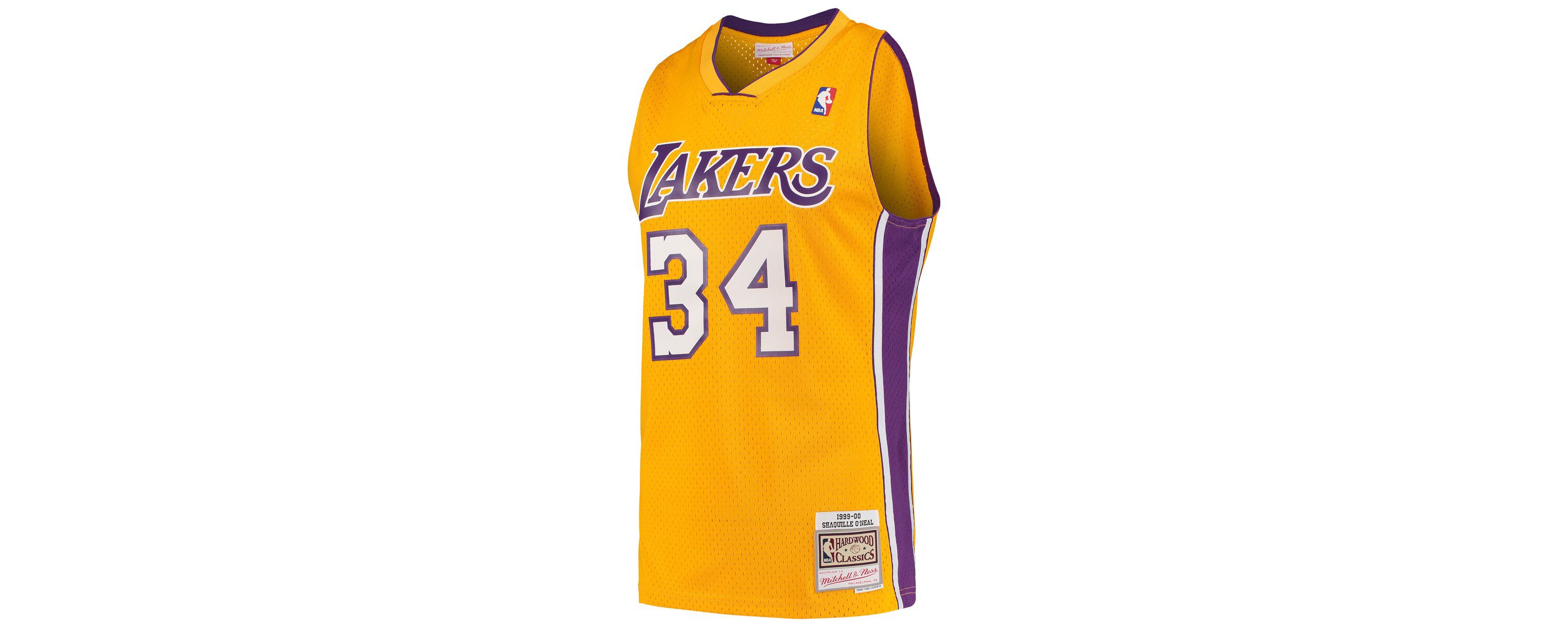 NBA Shaquille ONeal Los Angeles Lakers Hardwood Classics Swingman Jersey