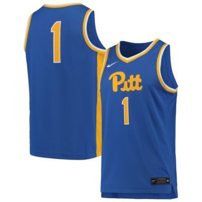 Men's Pittsburgh Panthers NCAA Nike #1 Pitt Panthers Team Replica Basketball Jersey, 2XL