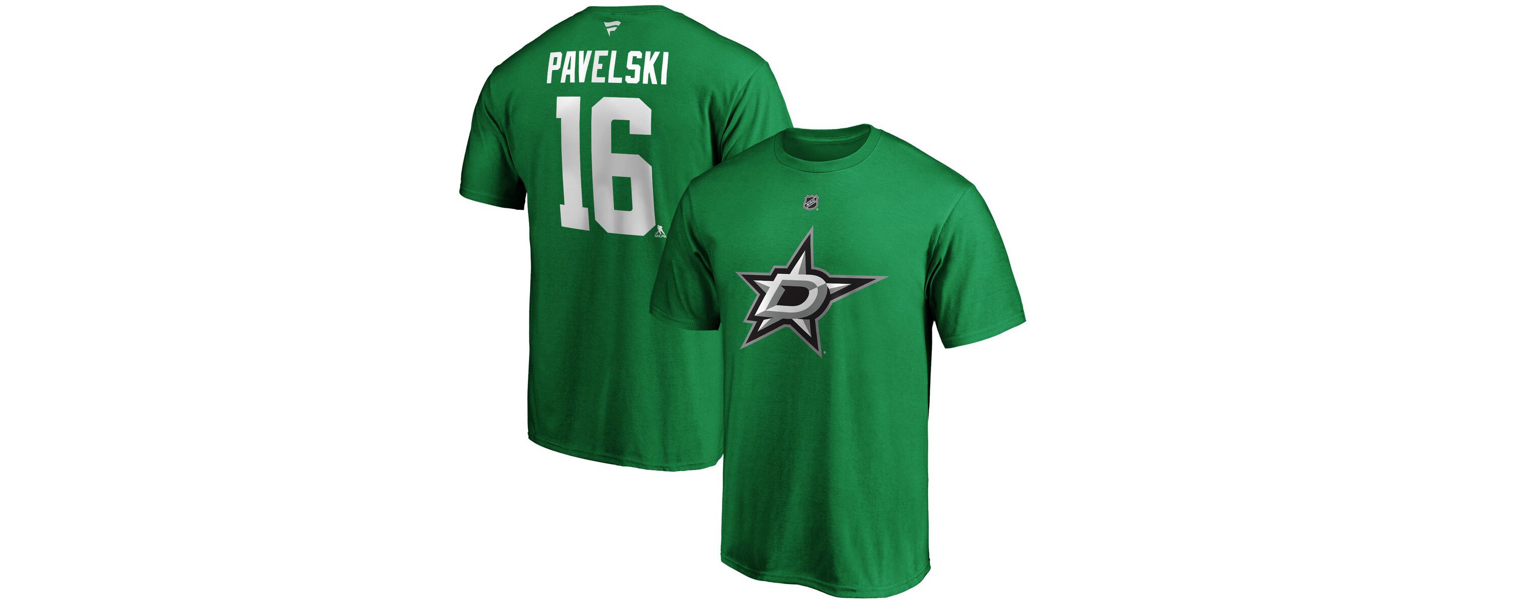 NHL Joe Pavelski Kelly Dallas Stars Player Authentic Stack Name & Number T-Shirt