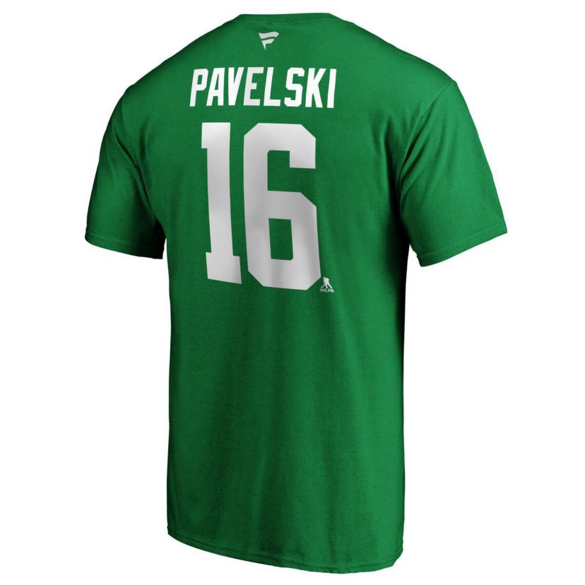 NHL Joe Pavelski Kelly Dallas Stars Player Authentic Stack Name & Number T-Shirt