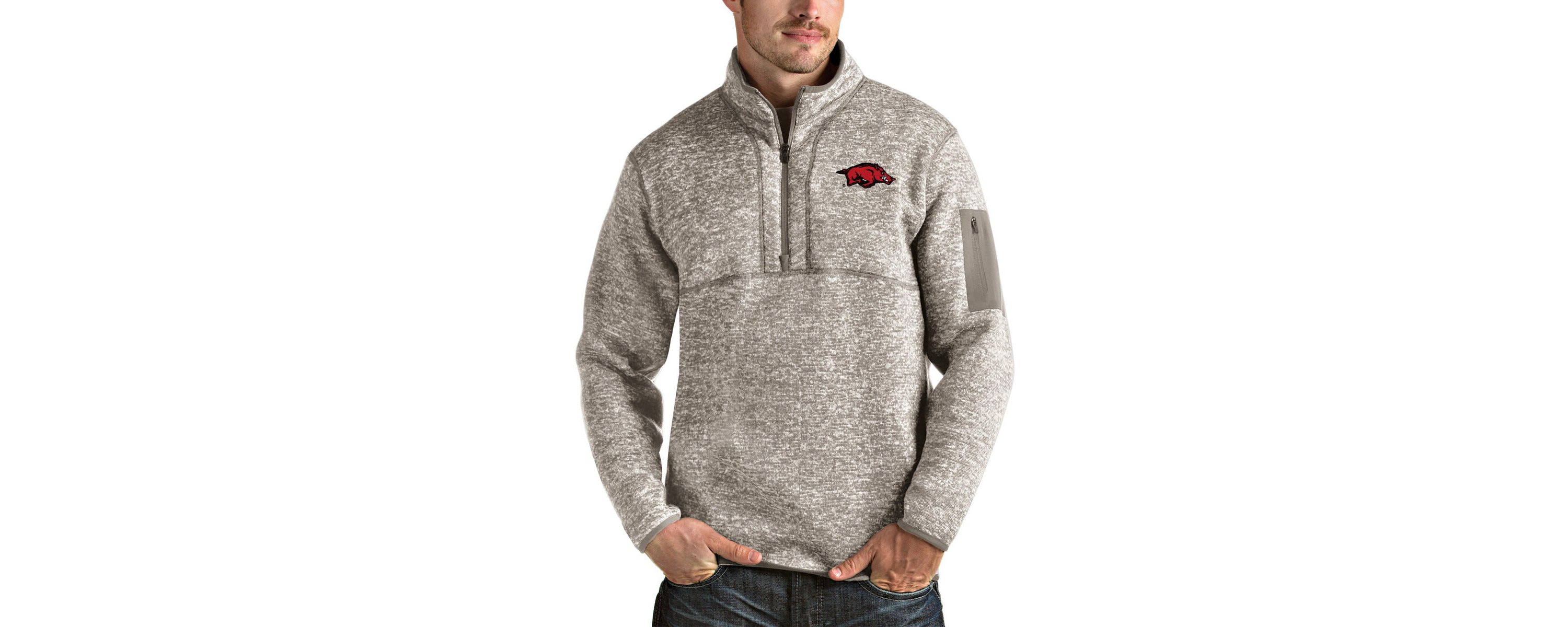NCAA Arkansas Razorbacks Fortune Half-Zip Pullover Jacket