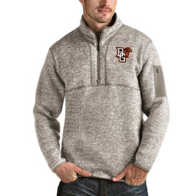 Antigua Men's Bowling Green Falcons NCAA Bowling St. Falcons Fortune Half-Zip Pullover Jacket, Small