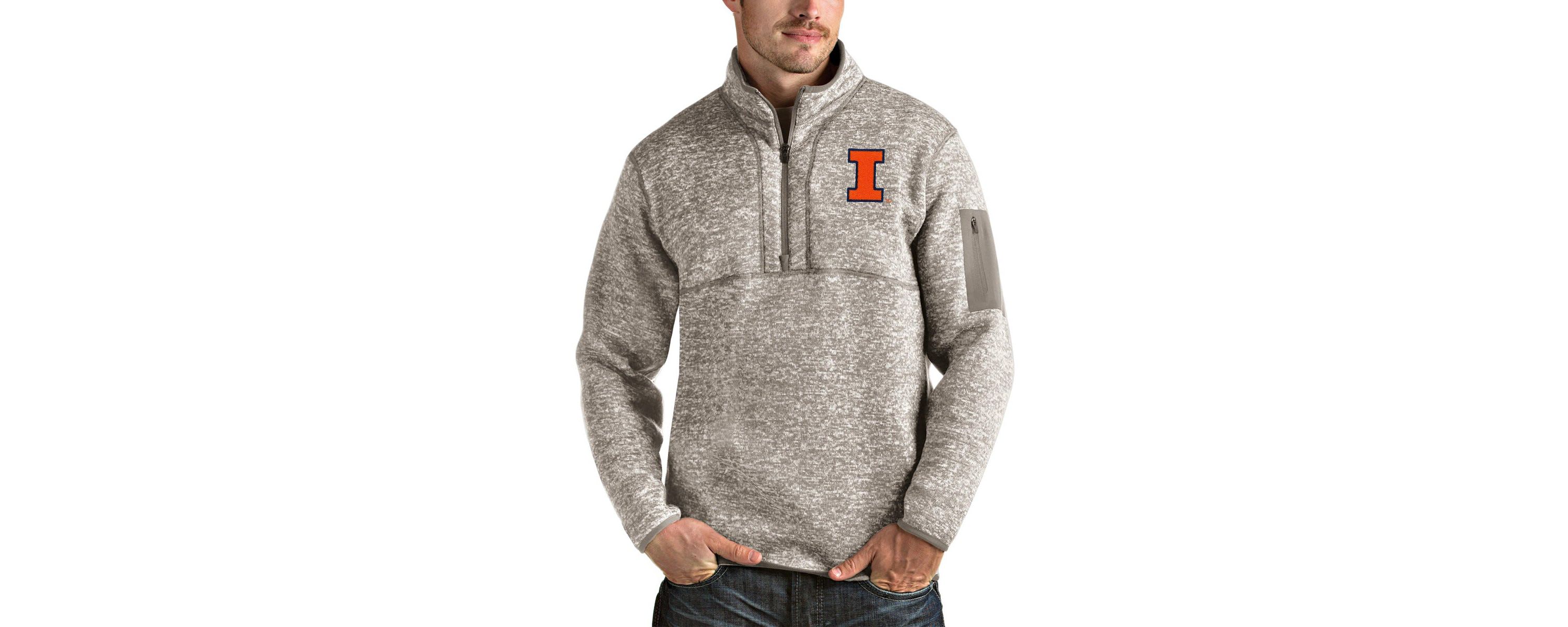 NCAA Illinois Fighting Illini Fortune Half-Zip Pullover Jacket