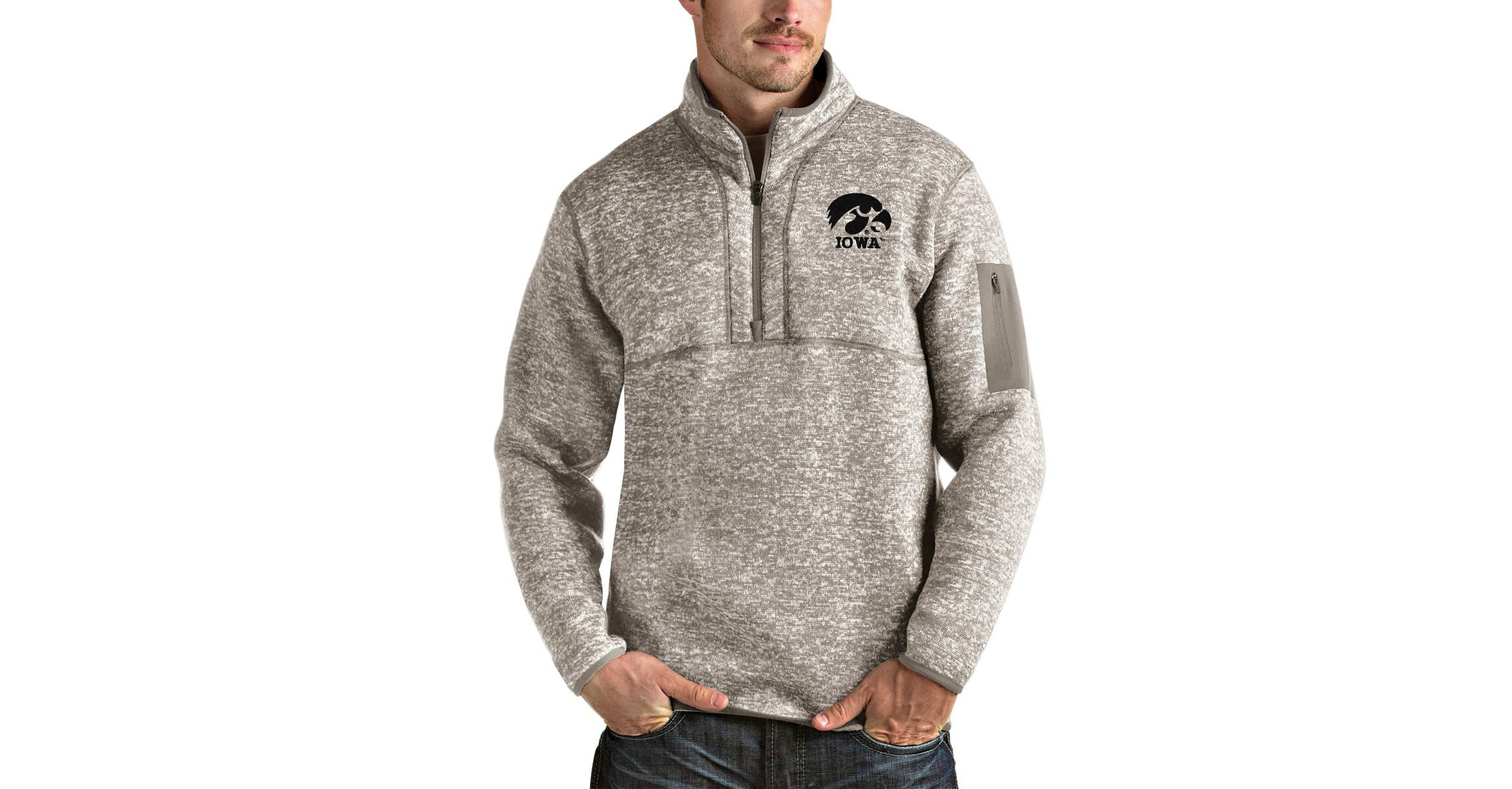 NCAA Iowa Hawkeyes Fortune Half-Zip Pullover Jacket