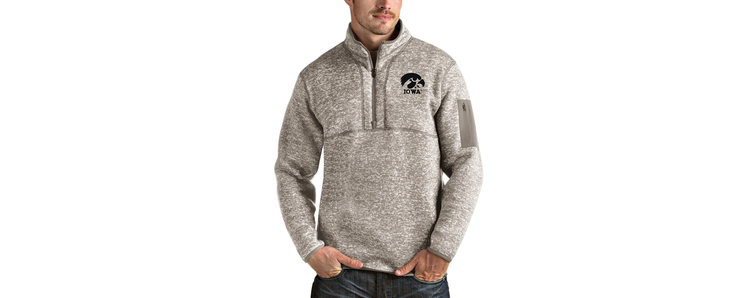 NCAA Iowa Hawkeyes Fortune Half-Zip Pullover Jacket