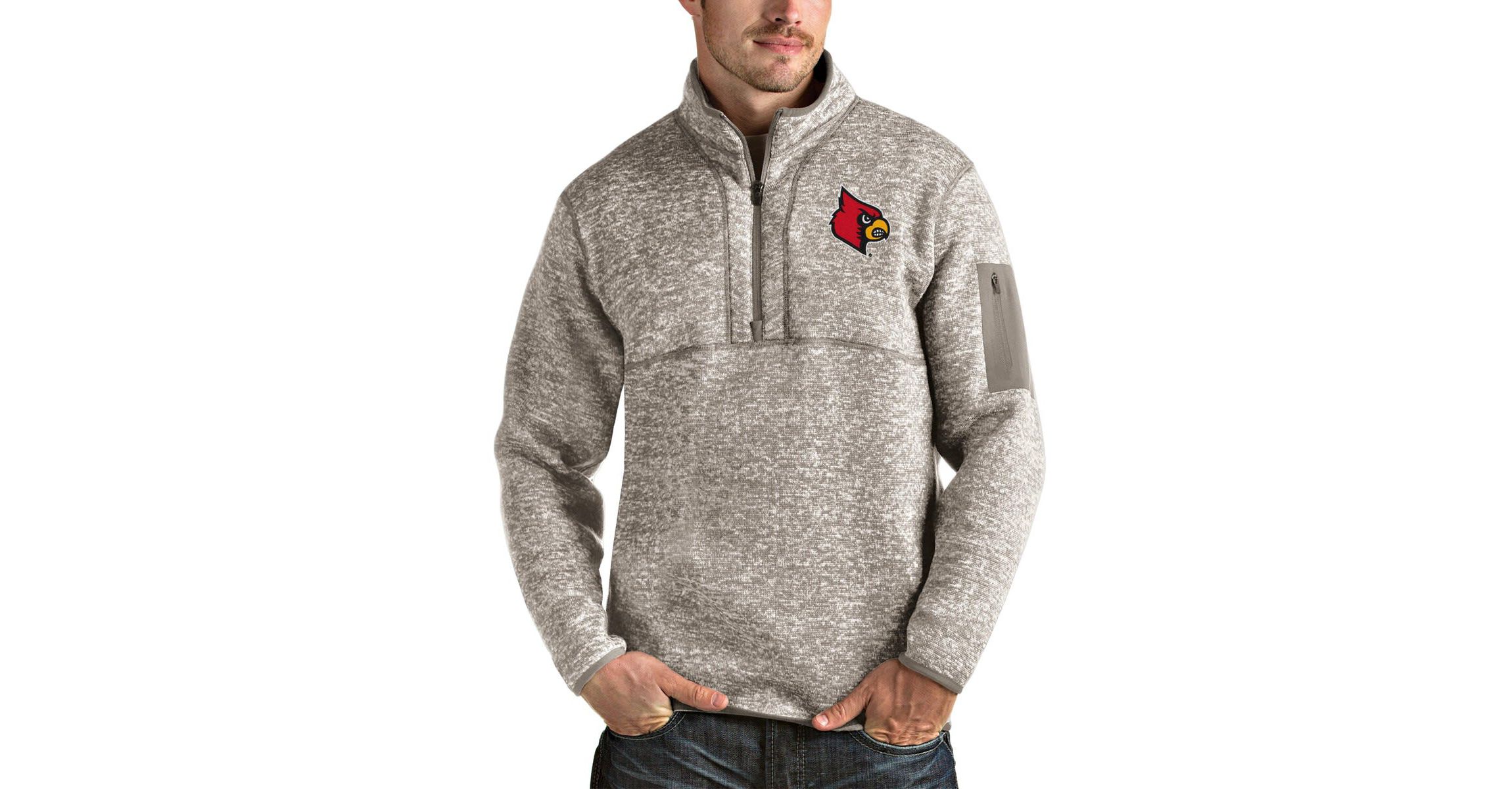 NCAA Louisville Cardinals Fortune Half-Zip Pullover Jacket