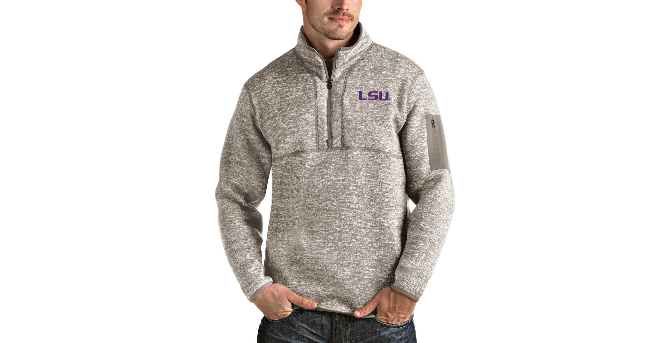 NCAA LSU Tigers Fortune Half-Zip Pullover Jacket
