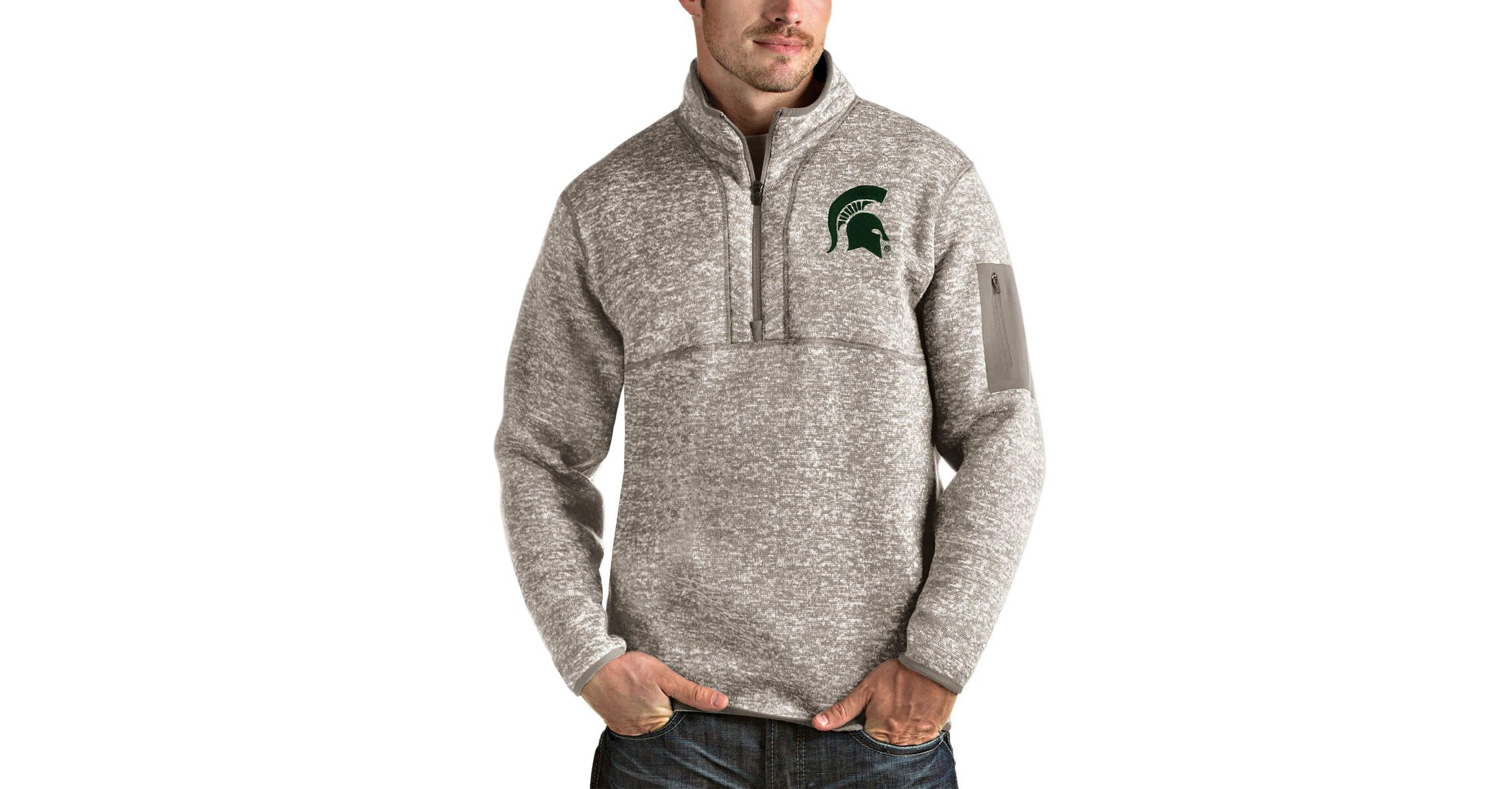 NCAA Michigan State Spartans Fortune Half-Zip Pullover Jacket