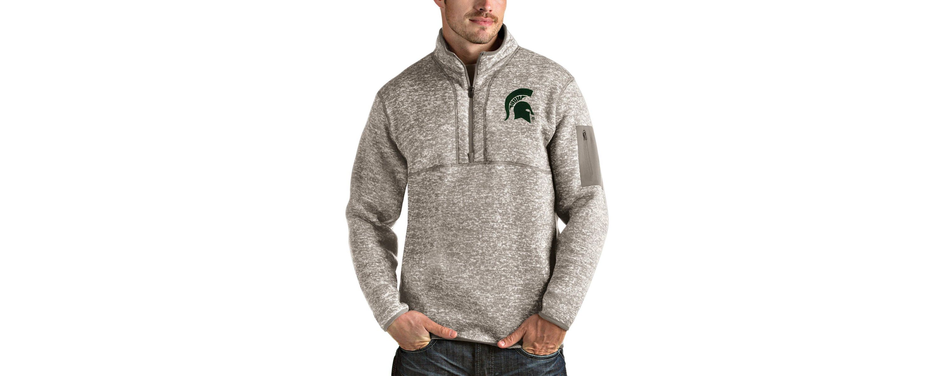 NCAA Michigan State Spartans Fortune Half-Zip Pullover Jacket