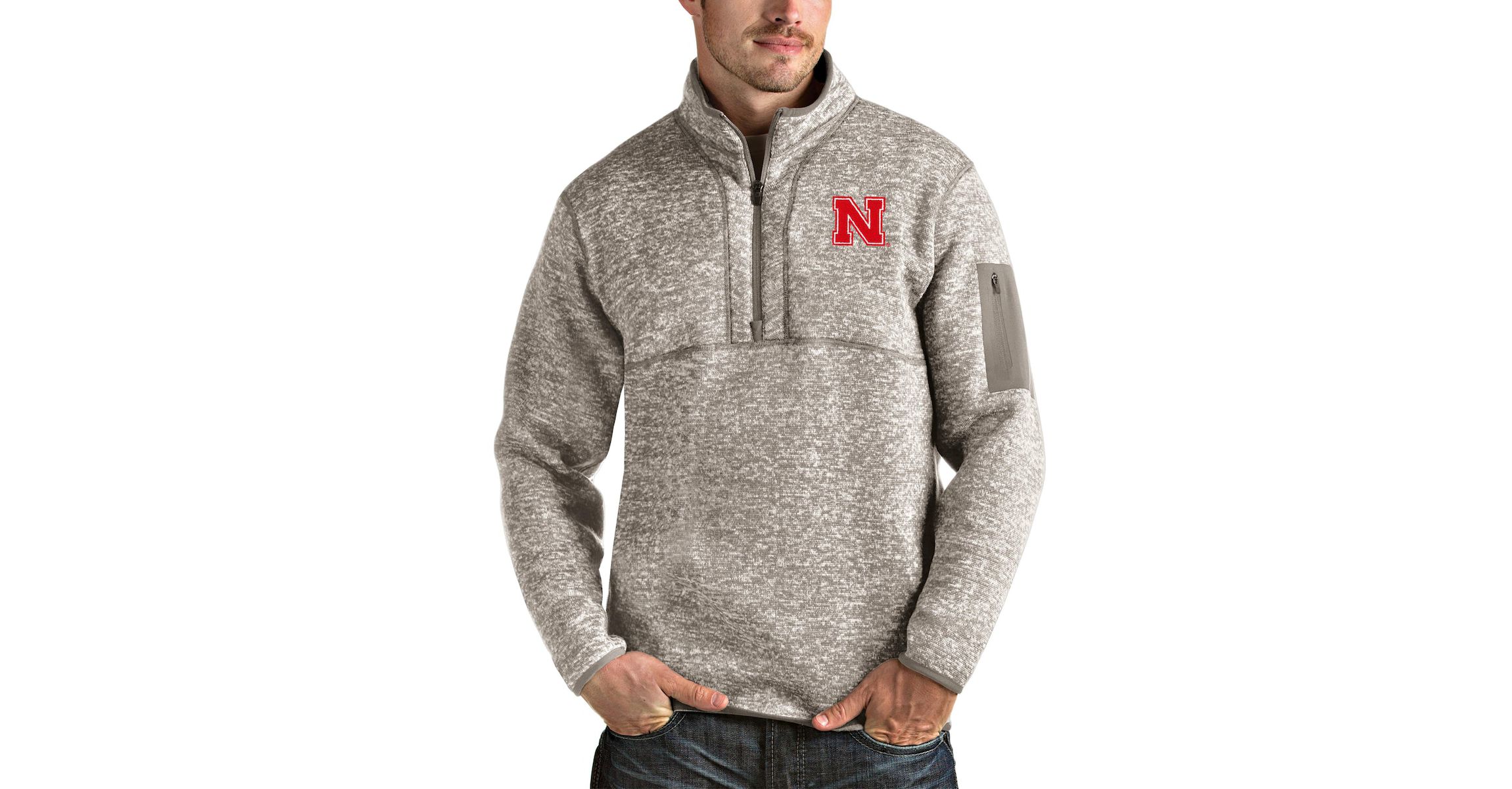 NCAA Nebraska Huskers Fortune Half-Zip Pullover Jacket