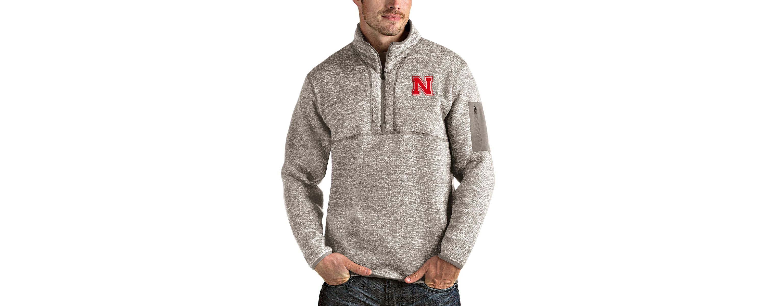 NCAA Nebraska Huskers Fortune Half-Zip Pullover Jacket
