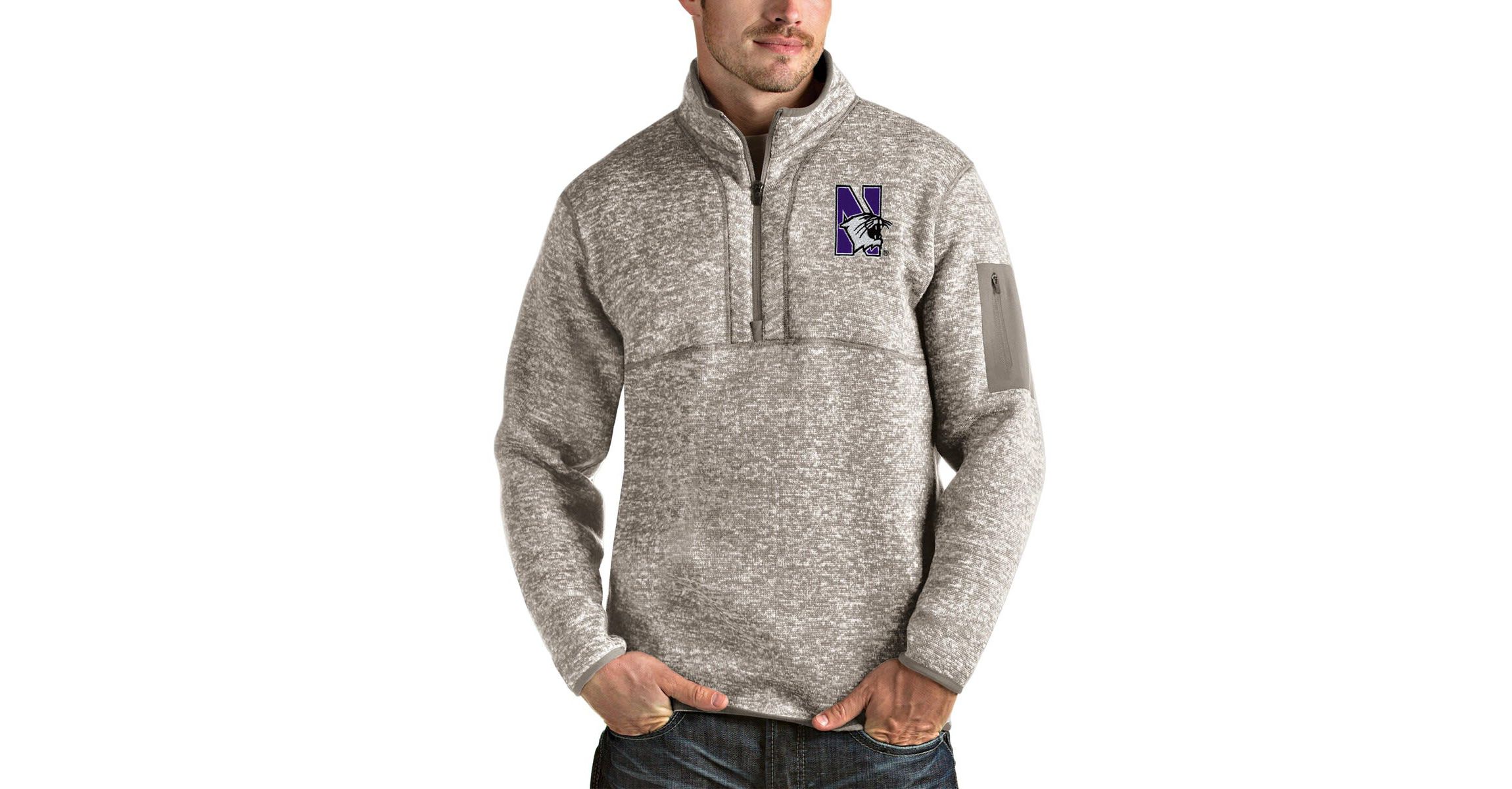 NCAA Northwestern Wildcats Fortune Half-Zip Pullover Jacket