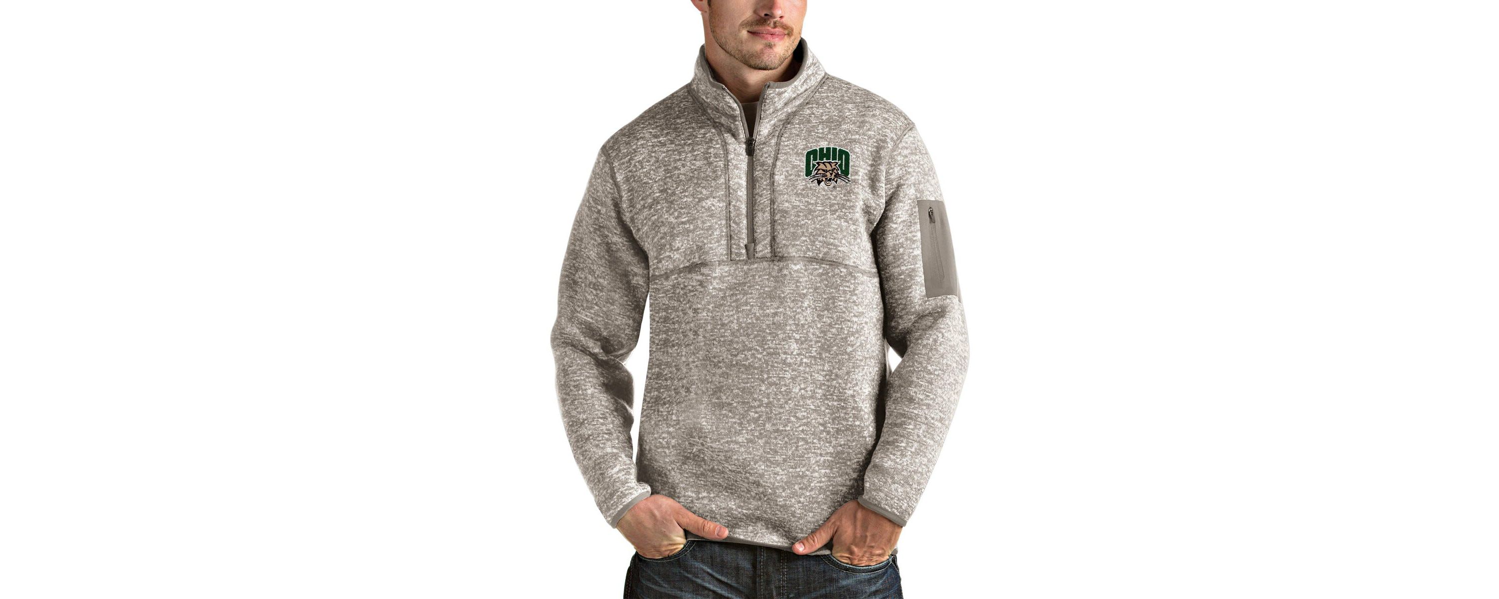 NCAA Ohio Bobcats Fortune Half-Zip Pullover Jacket