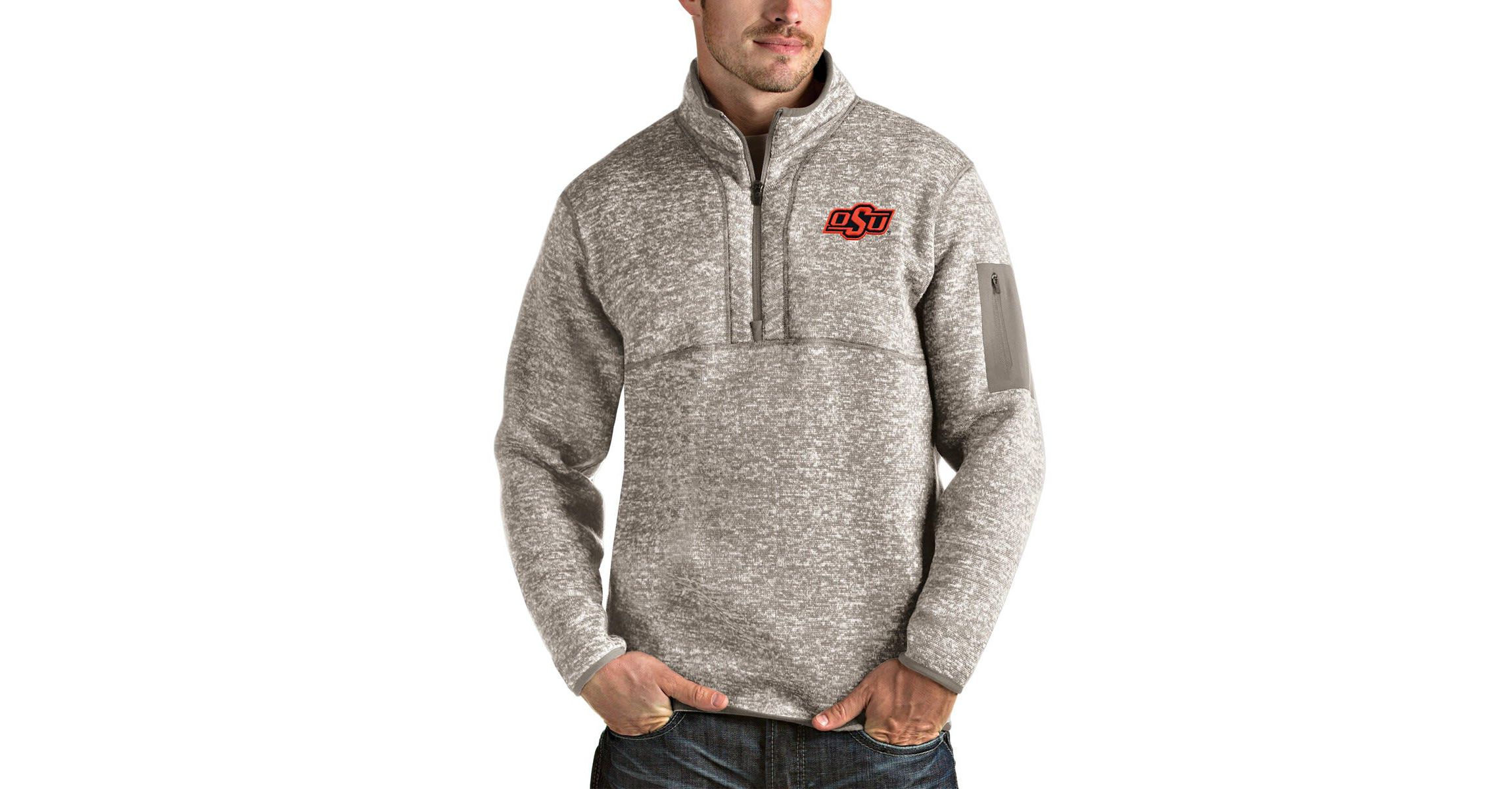 NCAA Oklahoma State Cowboys Fortune Half-Zip Pullover Jacket