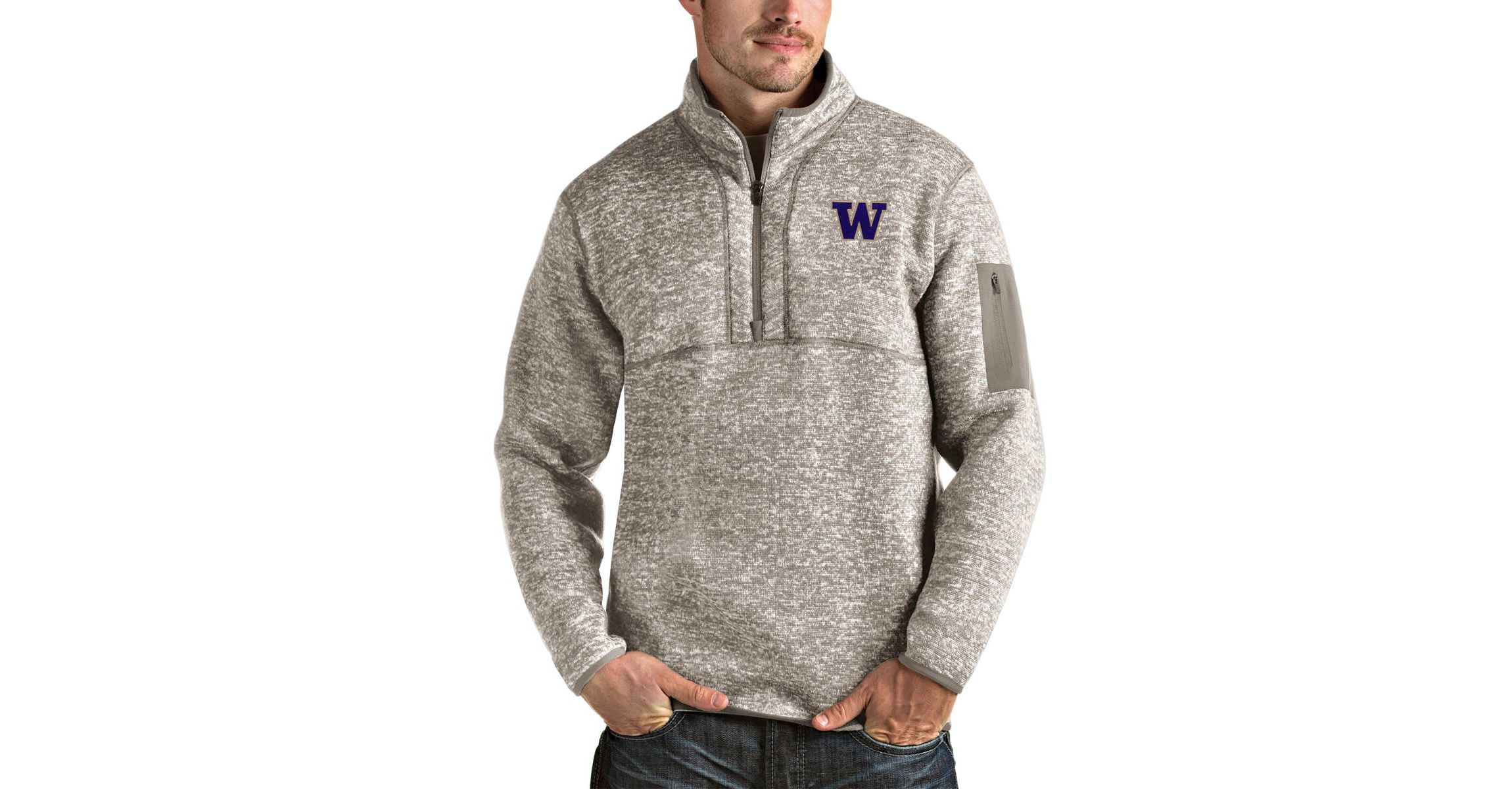 NCAA Washington Huskies Fortune Half-Zip Pullover Jacket