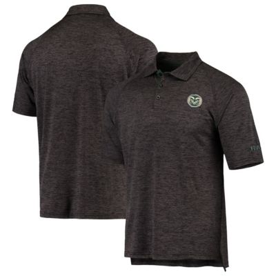 Colosseum Men's NCAA ed Colorado State Rams Logo Down Swing Polo, Black, 2XL