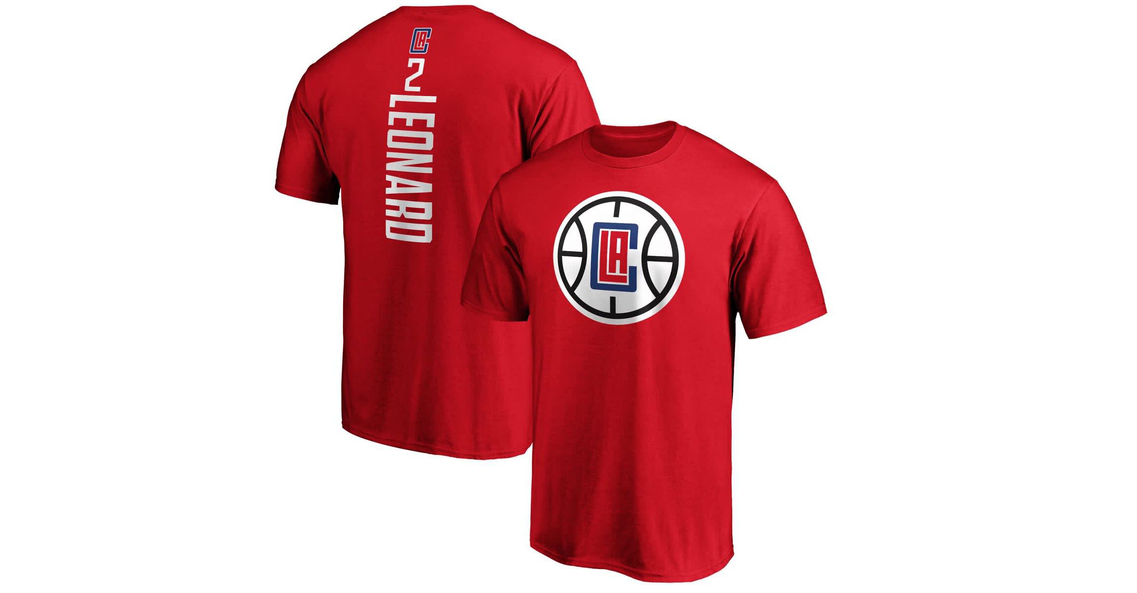 Los Angeles Clippers NBA Fanatics Kawhi Leonard LA Clippers Team Playmaker Name & Number T-Shirt