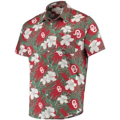 NCAA Oklahoma Sooners Floral Button-Up Shirt