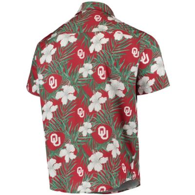 NCAA Oklahoma Sooners Floral Button-Up Shirt