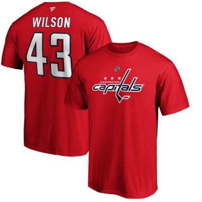 Fanatics Men's NHL Tom Washington Capitals Team Authentic Stack Name & Number T-Shirt, Red, Large