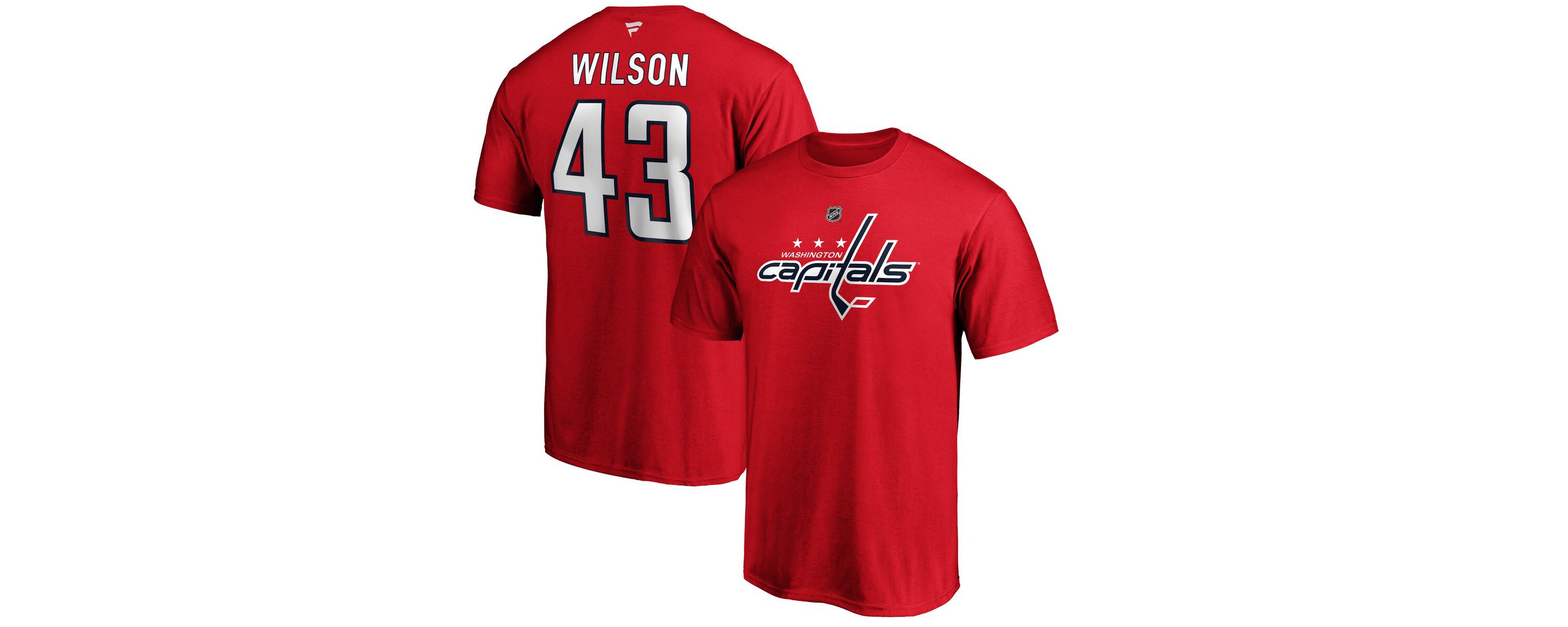 NHL Tom Washington Capitals Team Authentic Stack Name & Number T-Shirt