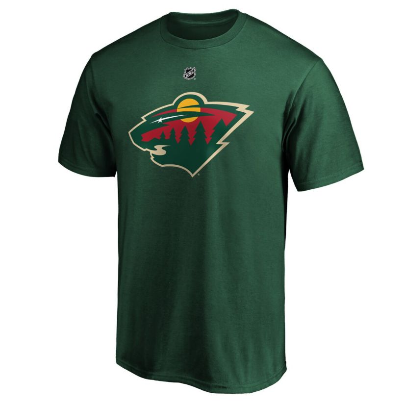 NHL Fanatics Mats Zuccarello Minnesota Wild Authentic Stack Name & Number Team T-Shirt
