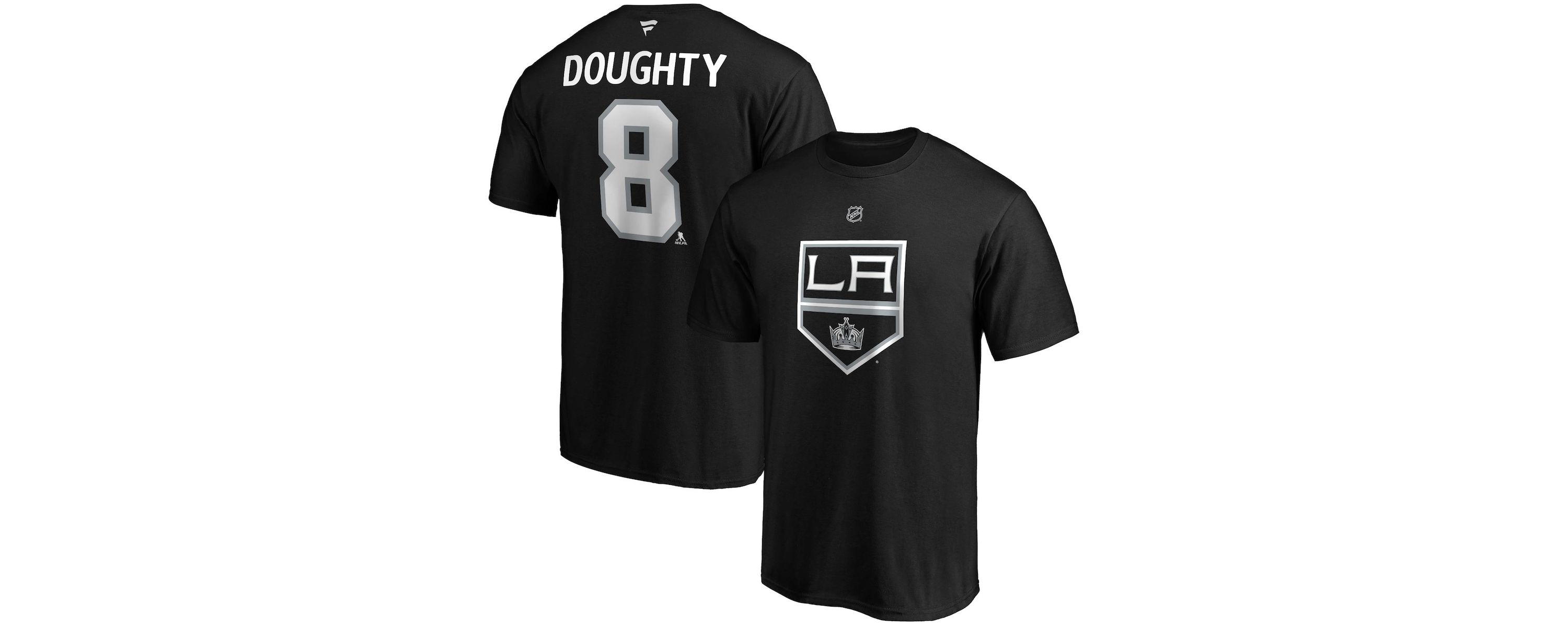 NHL Drew Doughty Los Angeles Kings Authentic Stack Name & Number Team T-Shirt