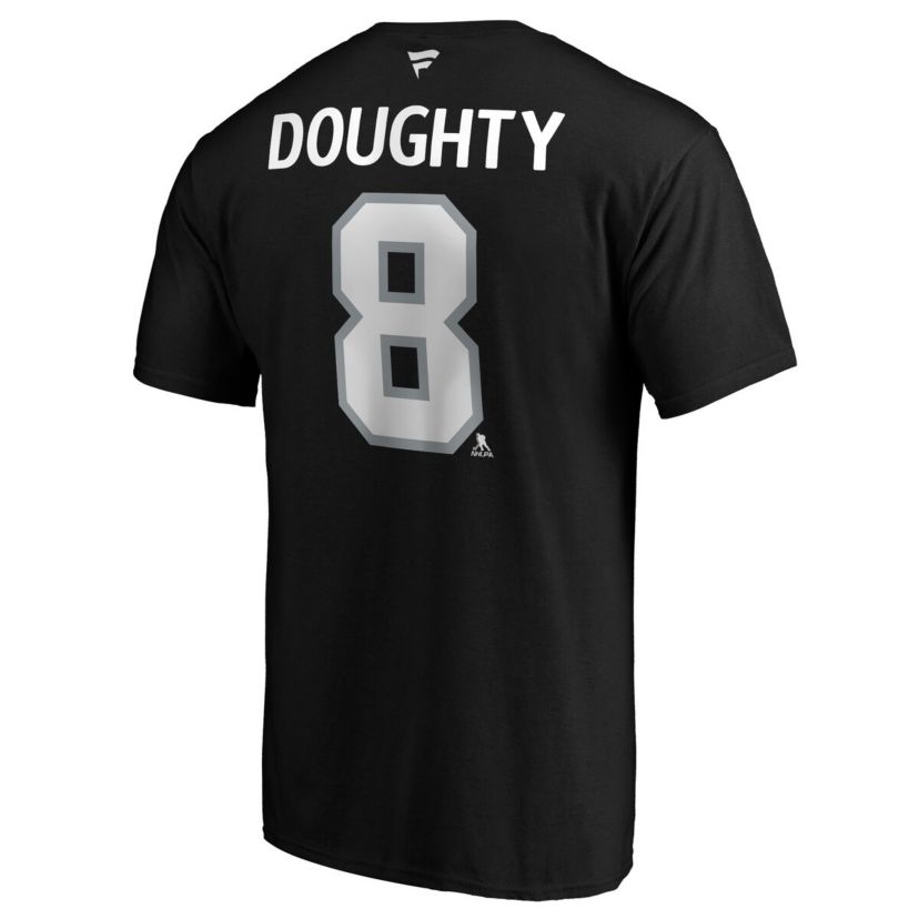 NHL Drew Doughty Los Angeles Kings Authentic Stack Name & Number Team T-Shirt