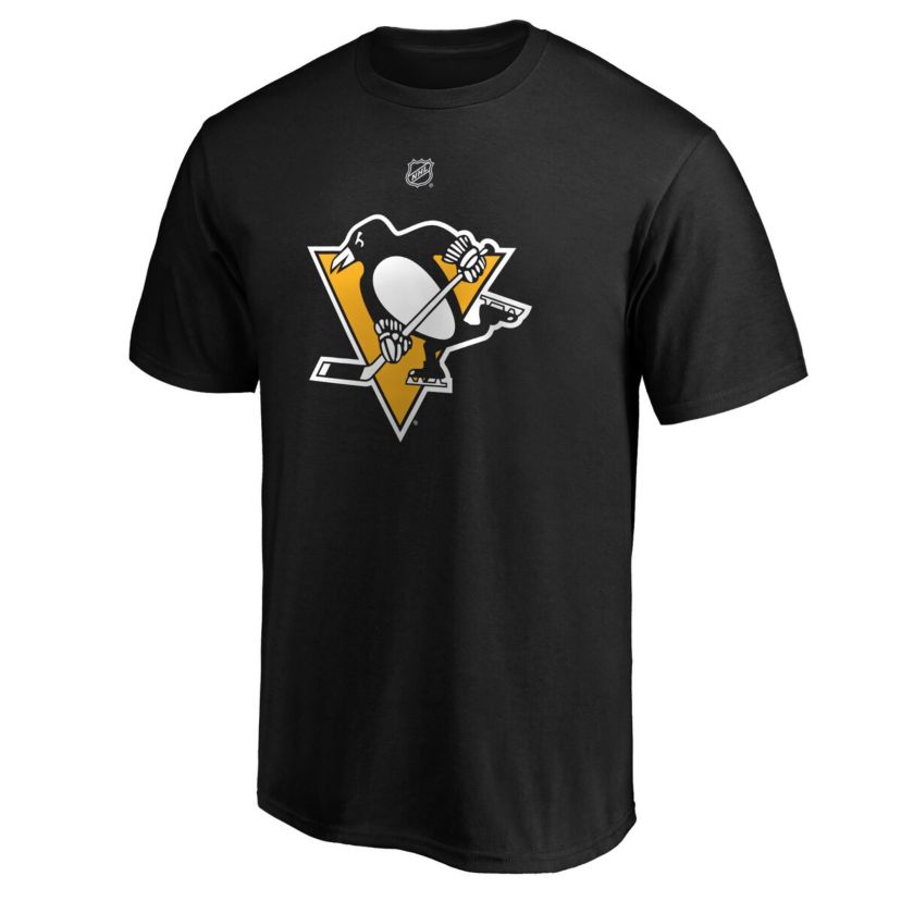 NHL Fanatics Evgeni Malkin Pittsburgh Penguins Team Authentic Stack Name & Number T-Shirt