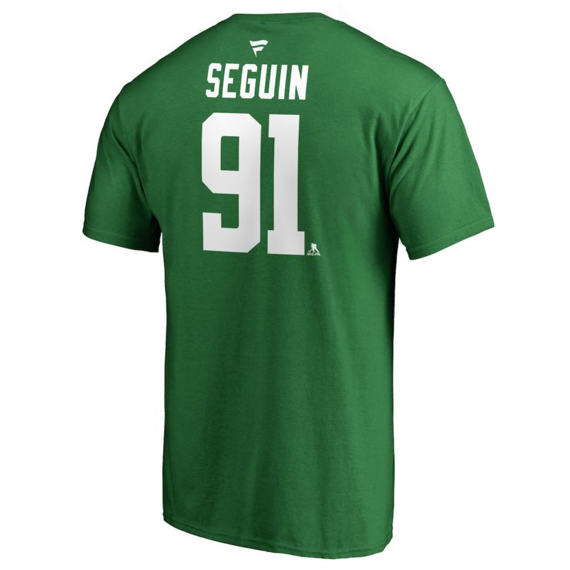 NHL Tyler Seguin Kelly Dallas Stars Team Authentic Stack Name & Number T-Shirt