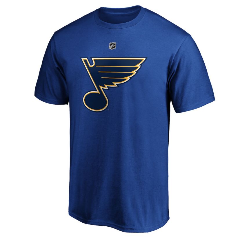 NHL Jordan Binnington St. Louis Blues Team Authentic Stack Name & Number T-Shirt