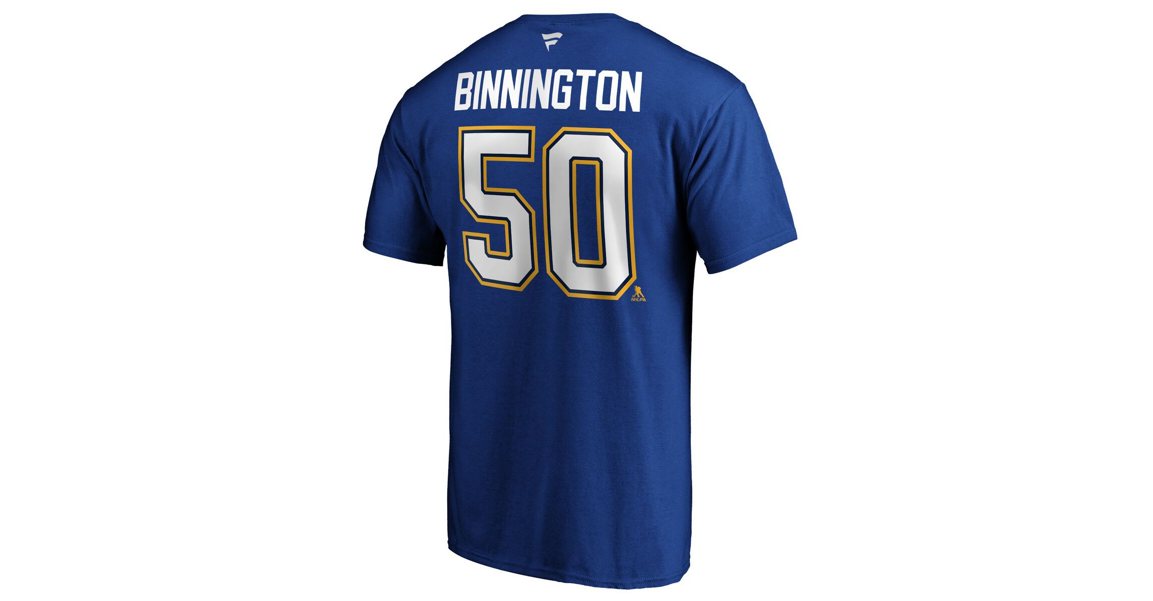 NHL Jordan Binnington St. Louis Blues Team Authentic Stack Name & Number T-Shirt