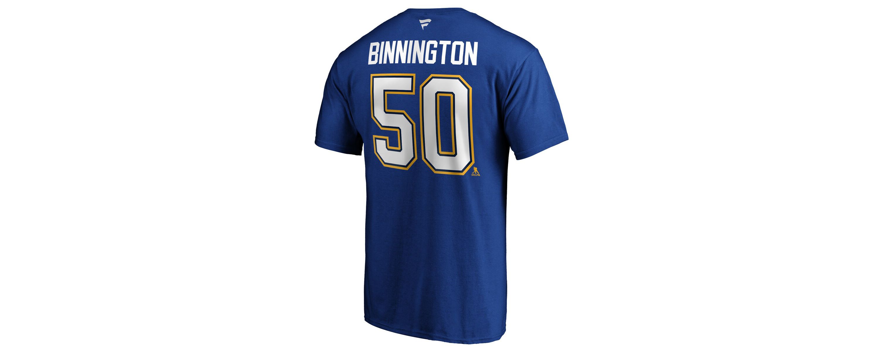 NHL Jordan Binnington St. Louis Blues Team Authentic Stack Name & Number T-Shirt