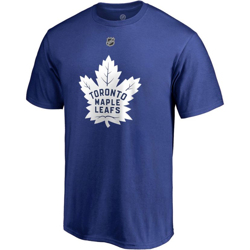 NHL Fanatics Auston Matthews Toronto Maple Leafs Team Authentic Stack Name & Number T-Shirt