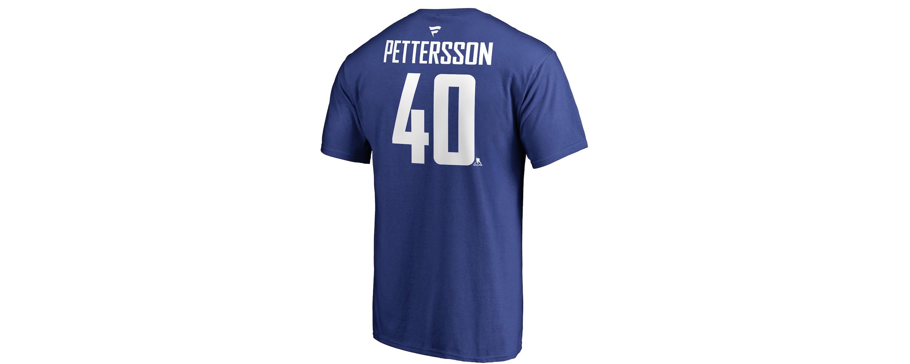 NHL Fanatics Elias Pettersson Vancouver Canucks Team Authentic Stack Name & Number T-Shirt