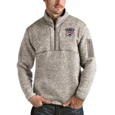 Antigua Men's NBA Oklahoma City Thunder Fortune Quarter-Zip Pullover Jacket, Large