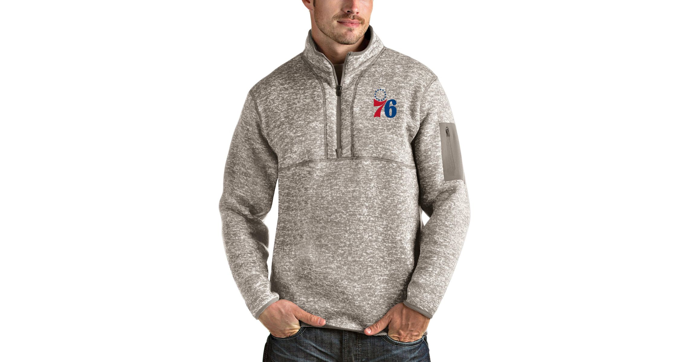 NBA Philadelphia 76ers Fortune Quarter-Zip Pullover Jacket
