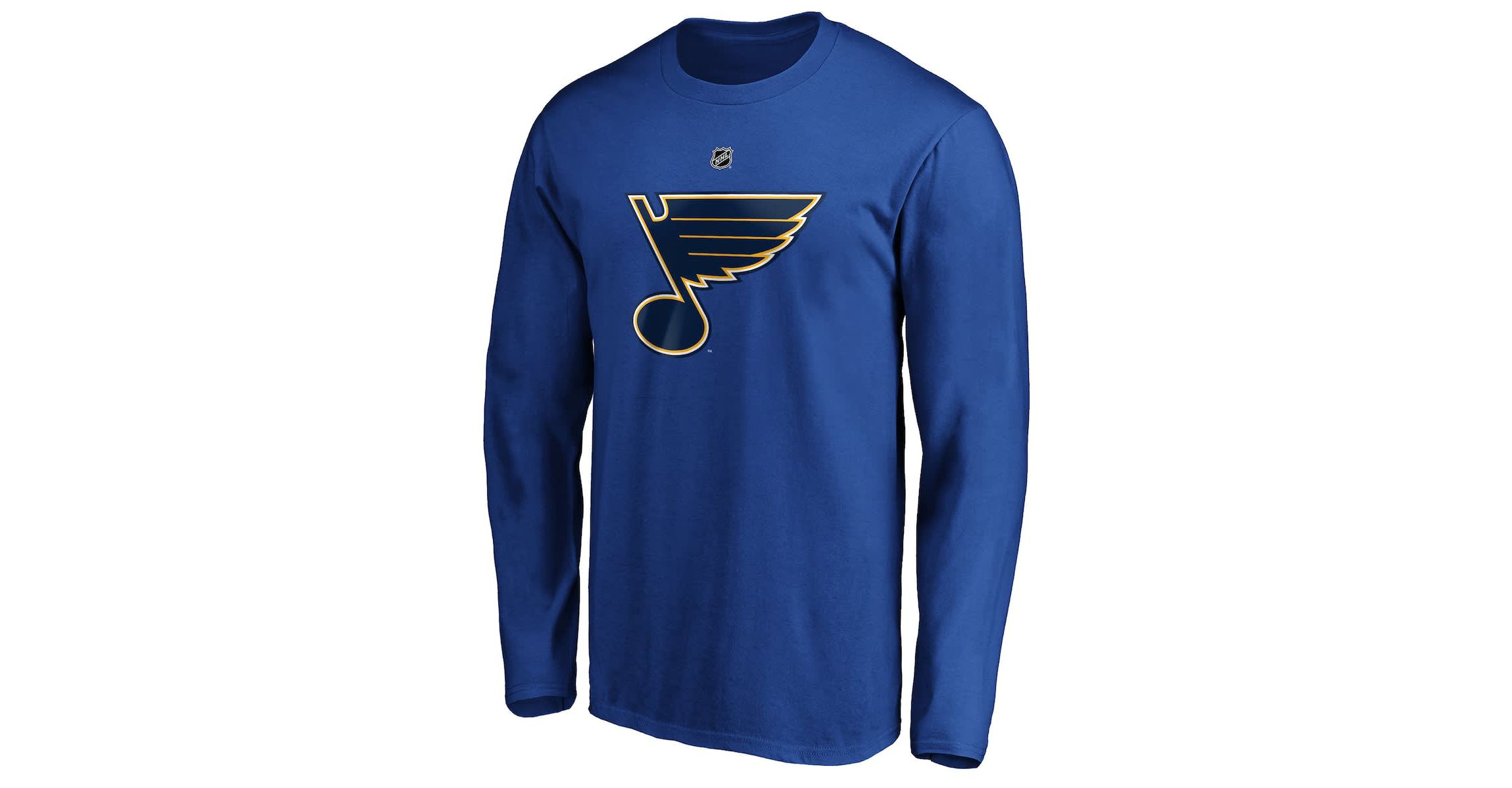 NHL Jordan Binnington St. Louis Blues Authentic Stack Name & Number Long Sleeve T-Shirt