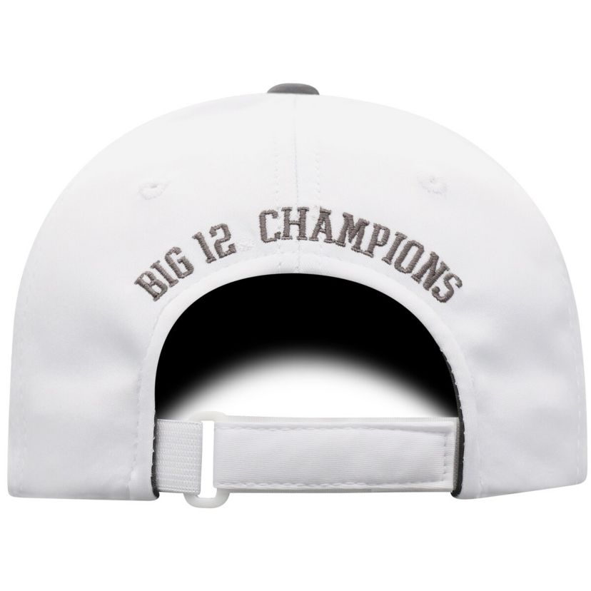 NCAA White/Gray Oklahoma Sooners 2019 Big 12 Football s Locker Room Adjustable Hat