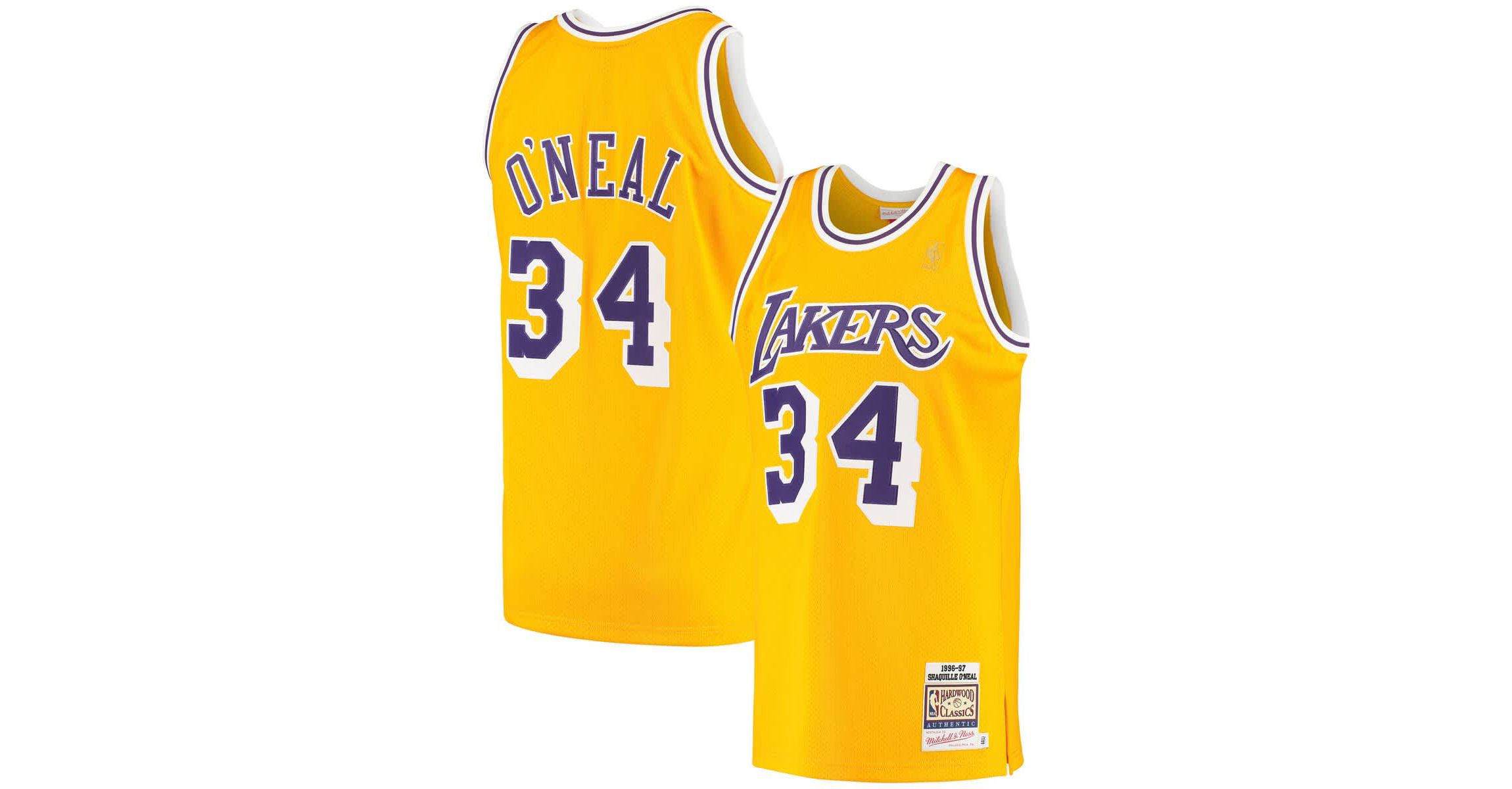 NBA Shaquille ONeal Los Angeles Lakers 1996/97 Hardwood Classics Authentic Jersey