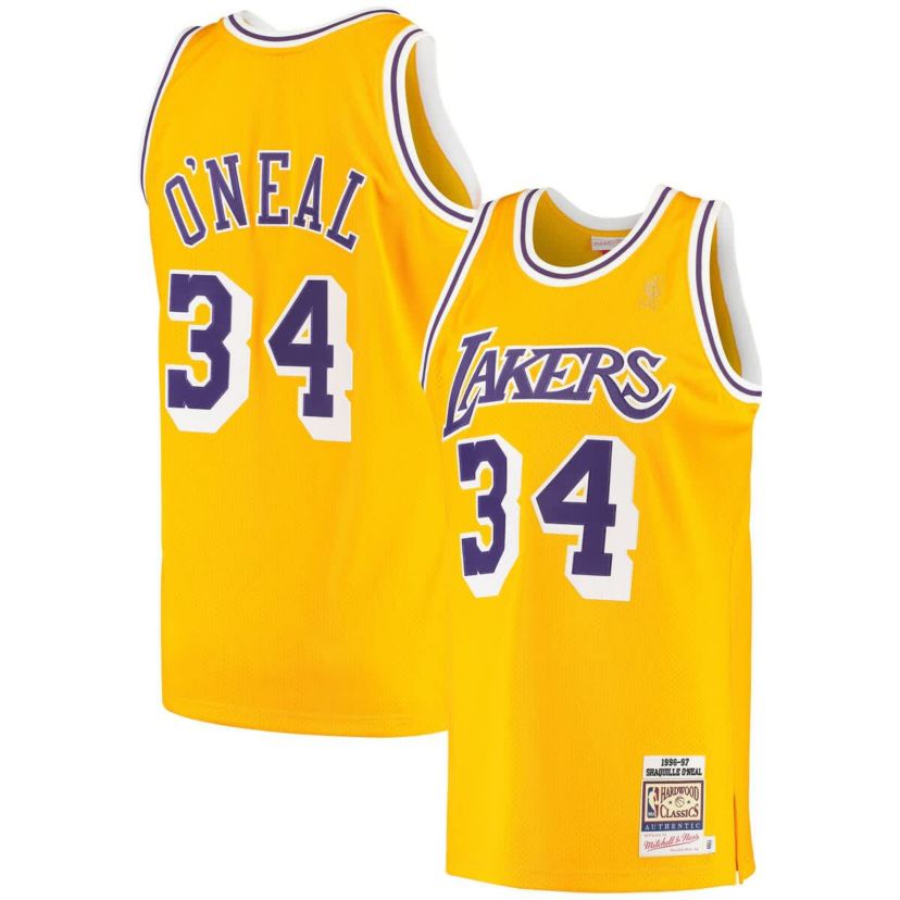 NBA Shaquille ONeal Los Angeles Lakers 1996/97 Hardwood Classics Authentic Jersey