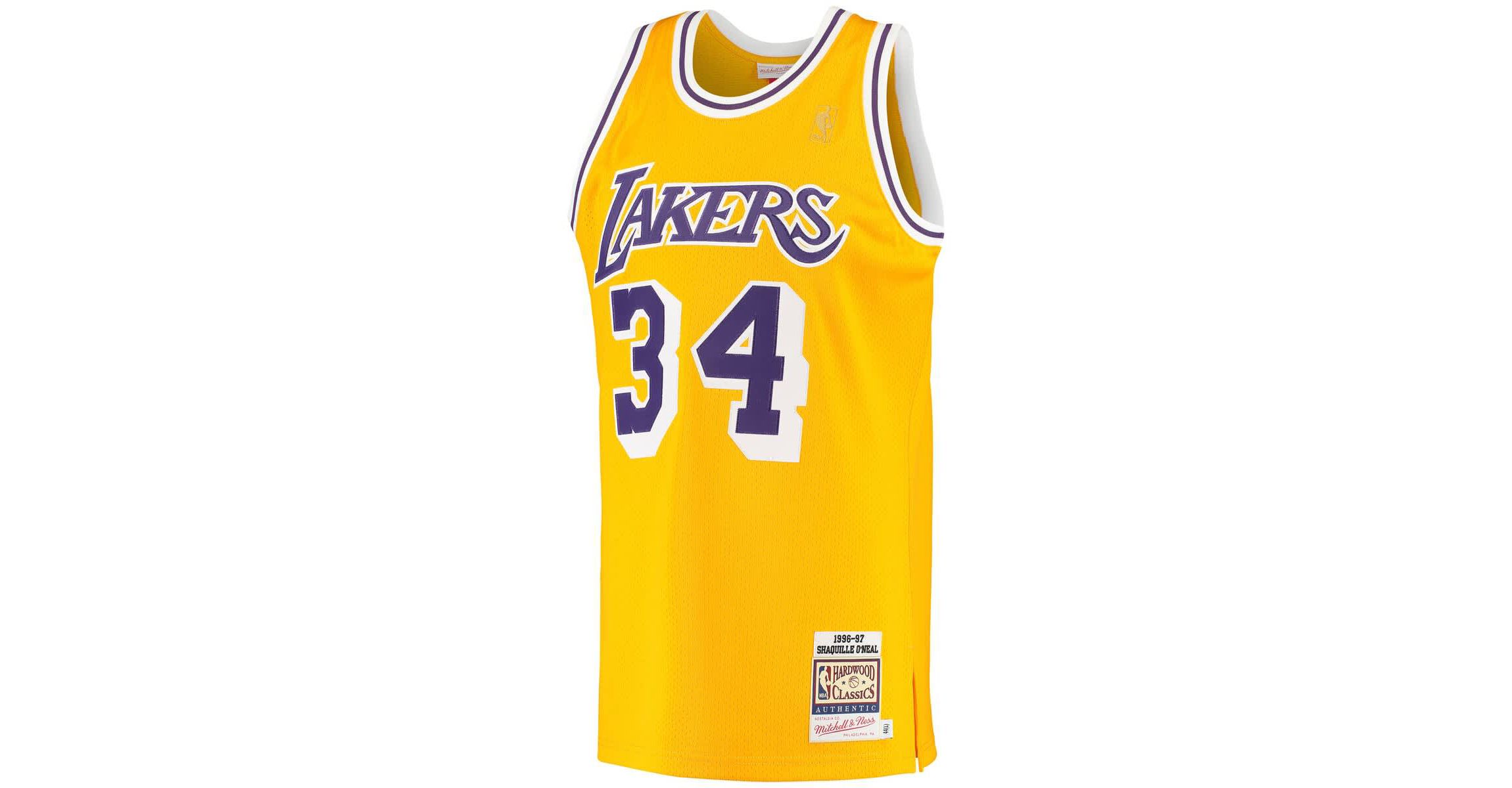 NBA Shaquille ONeal Los Angeles Lakers 1996/97 Hardwood Classics Authentic Jersey