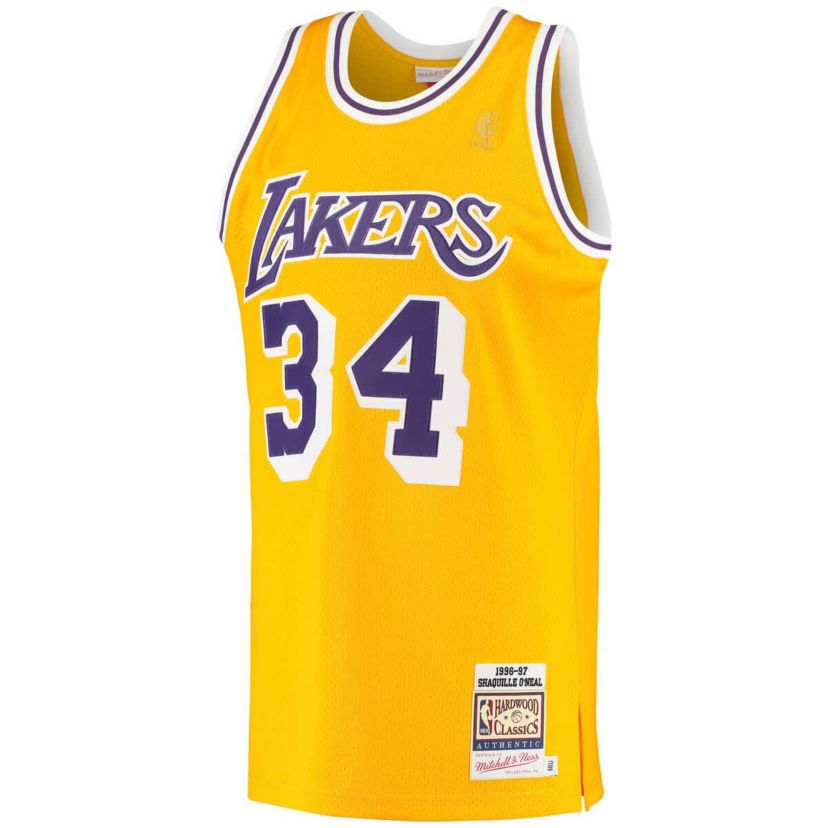 NBA Shaquille ONeal Los Angeles Lakers 1996/97 Hardwood Classics Authentic Jersey