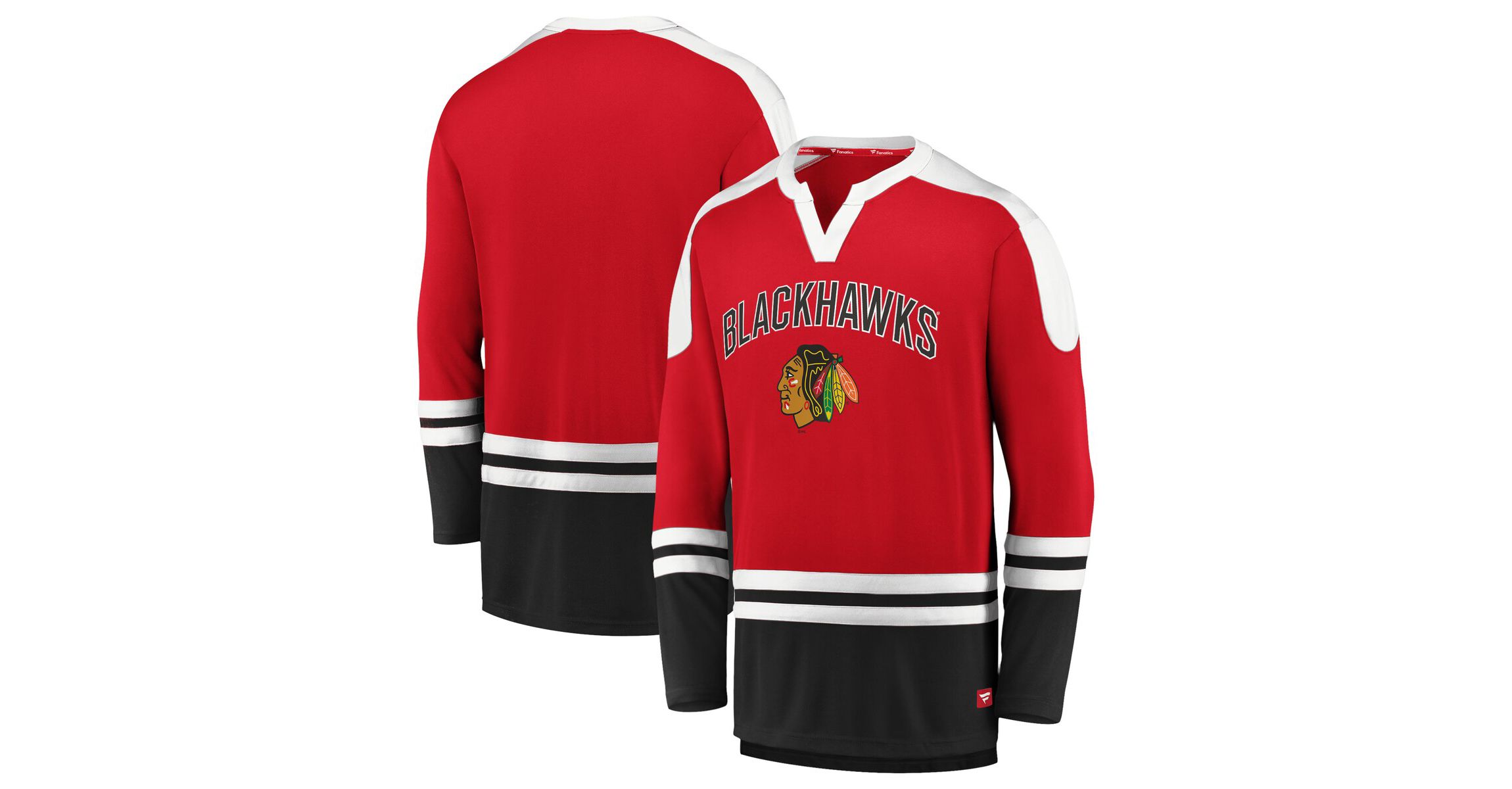NHL Fanatics Chicago Blackhawks Iconic Slapshot Long Sleeve T-Shirt