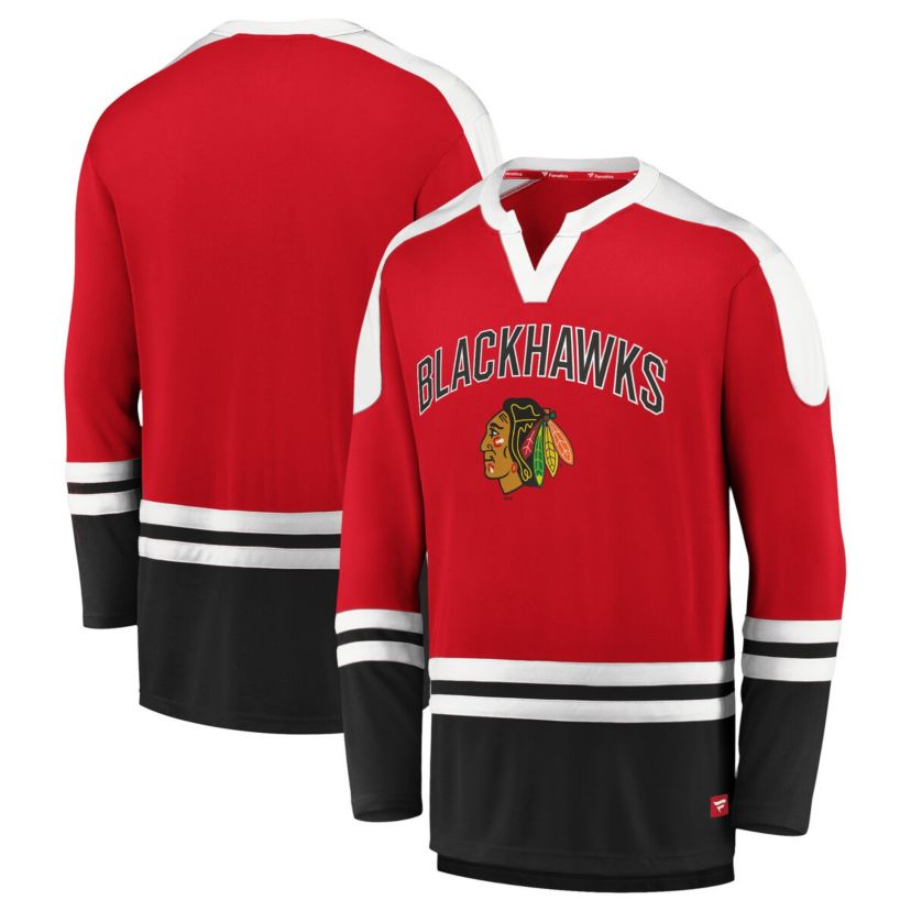 NHL Fanatics Chicago Blackhawks Iconic Slapshot Long Sleeve T-Shirt