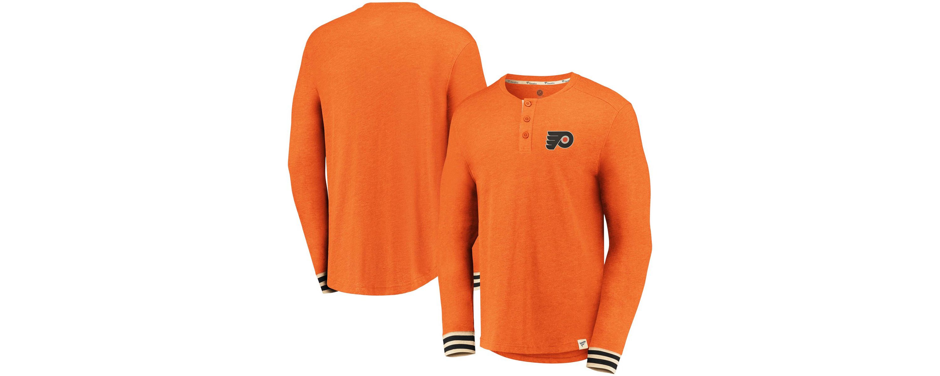 NHL Fanatics ed Philadelphia Flyers True Classics Henley Long Sleeve T-Shirt