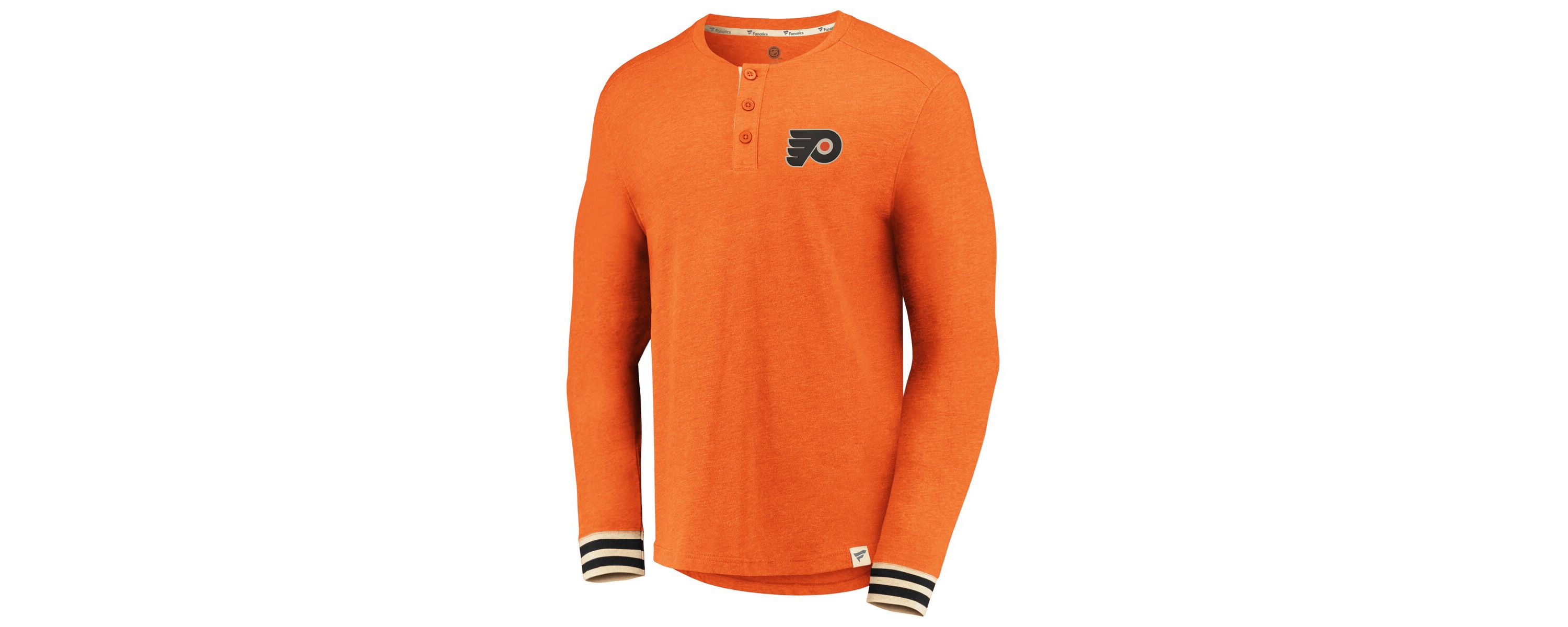 NHL Fanatics ed Philadelphia Flyers True Classics Henley Long Sleeve T-Shirt