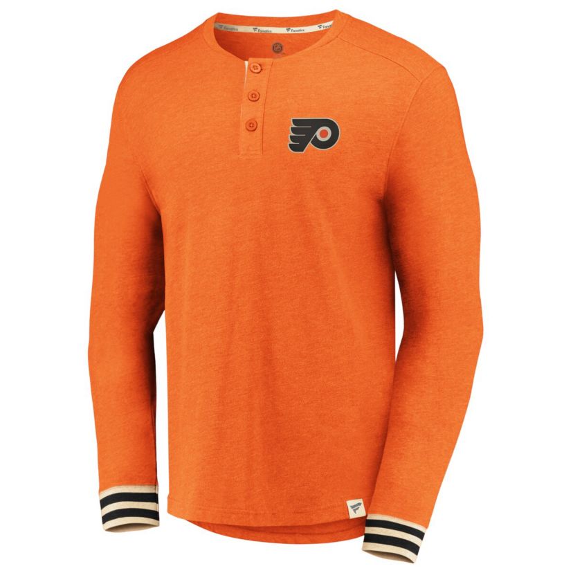 NHL Fanatics ed Philadelphia Flyers True Classics Henley Long Sleeve T-Shirt