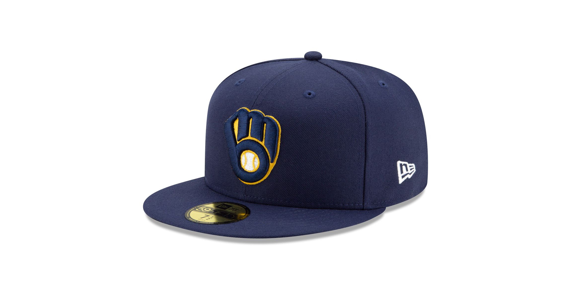 MLB Milwaukee Brewers Home Authentic Collection On-Field 59FIFTY Fitted Hat