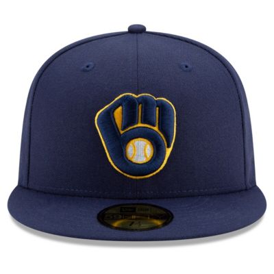 MLB Milwaukee Brewers Home Authentic Collection On-Field 59FIFTY Fitted Hat